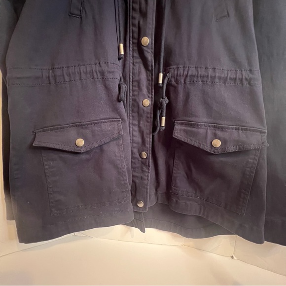 Women’s Drawstring Hooded Jacket, Mark & Spruce, Navy Blue, Size XL - Picture 10 of 14